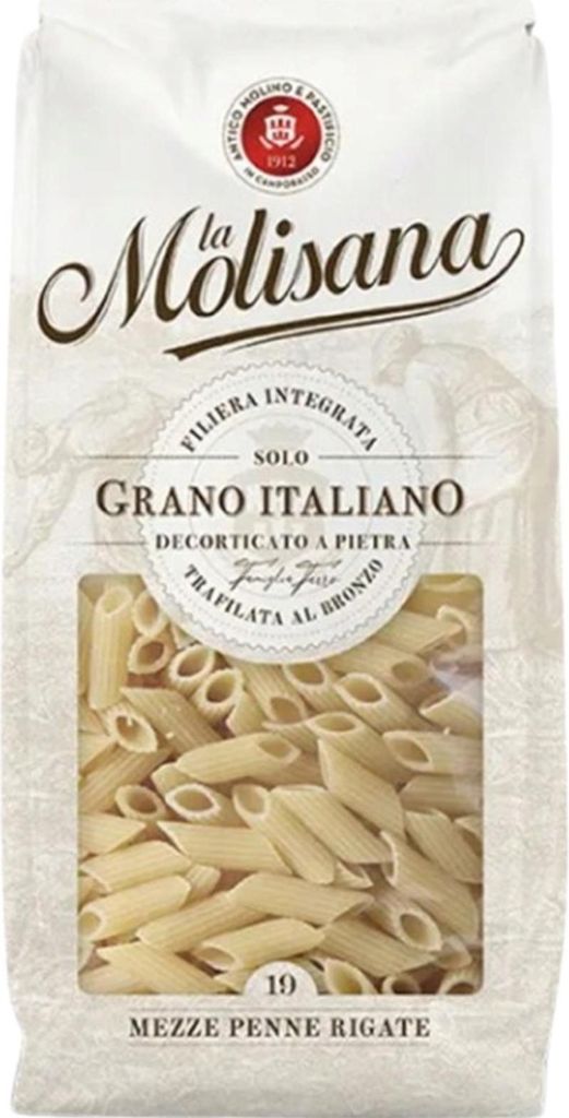 La Molisana Mezze Penne Rigate n.19 włoski makaron krótkie Zdjęcie produktu 