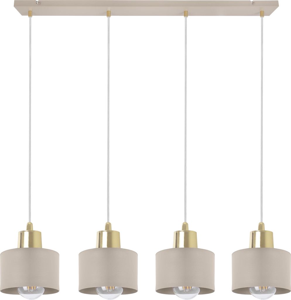Panta Pendelleuchte Kaschmir Gold – 4 flammig E27 Produktbild 