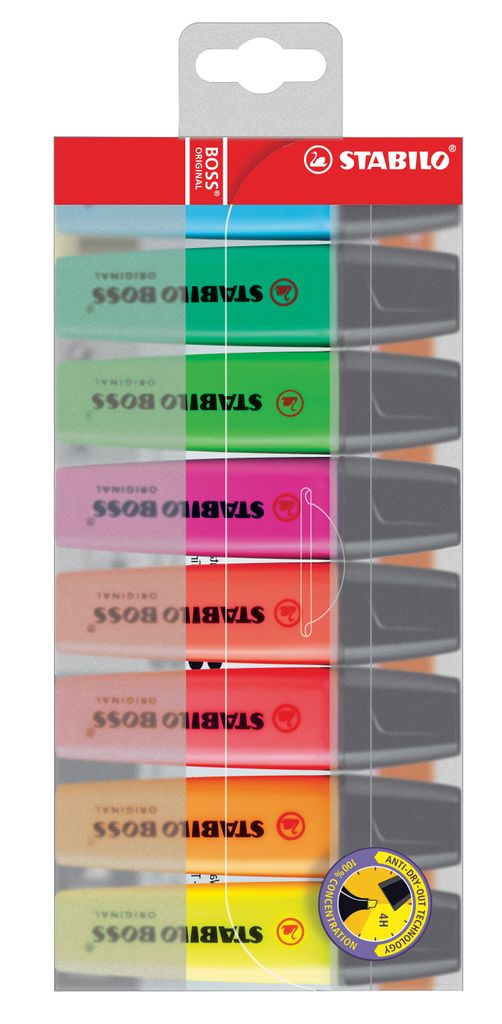 Zvýrazňovač - STABILO BOSS ORIGINAL - balenie 8 rôznych Obrázok produktu 