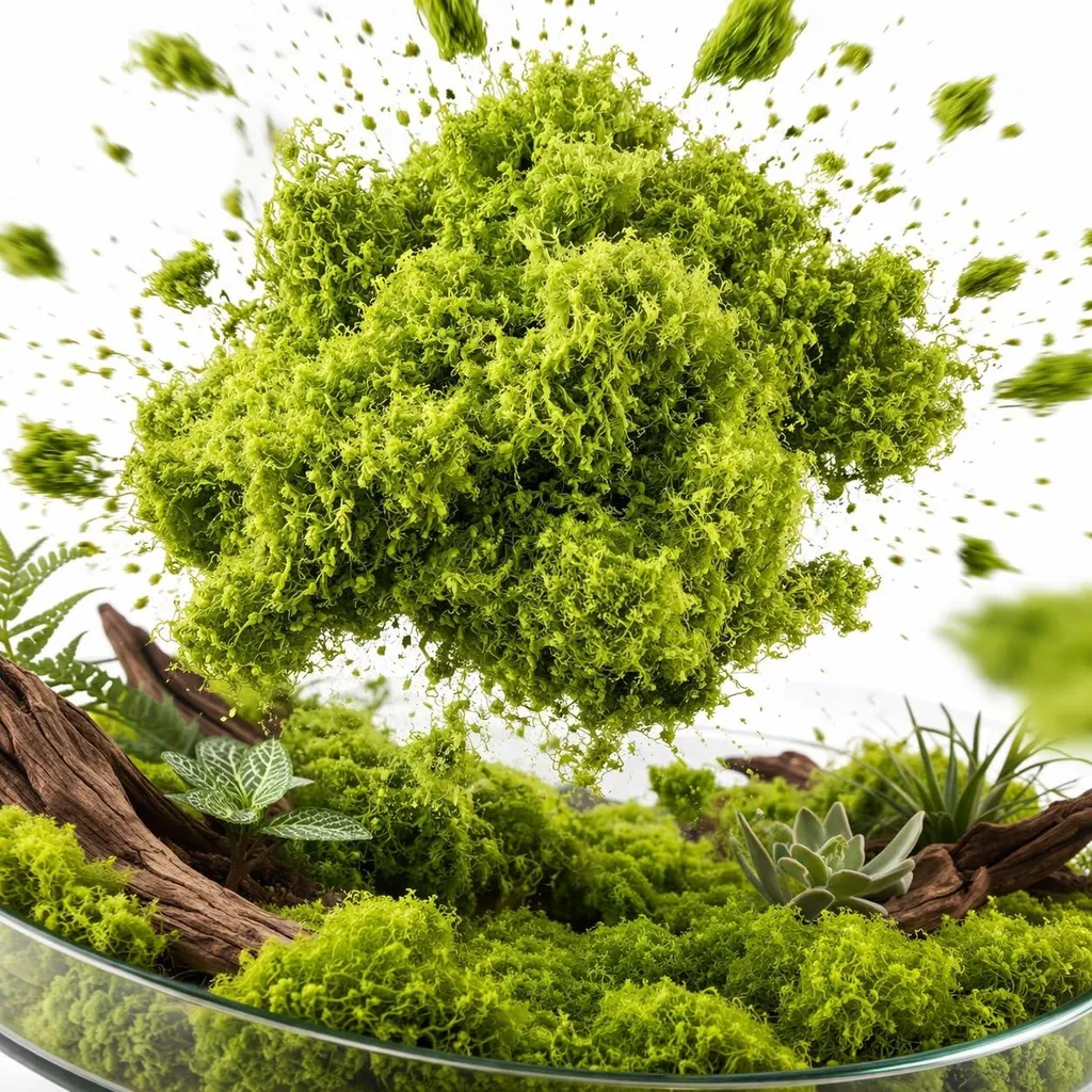 Mousse artificielle verte pour jardinières et loisirs créatifs - 100g