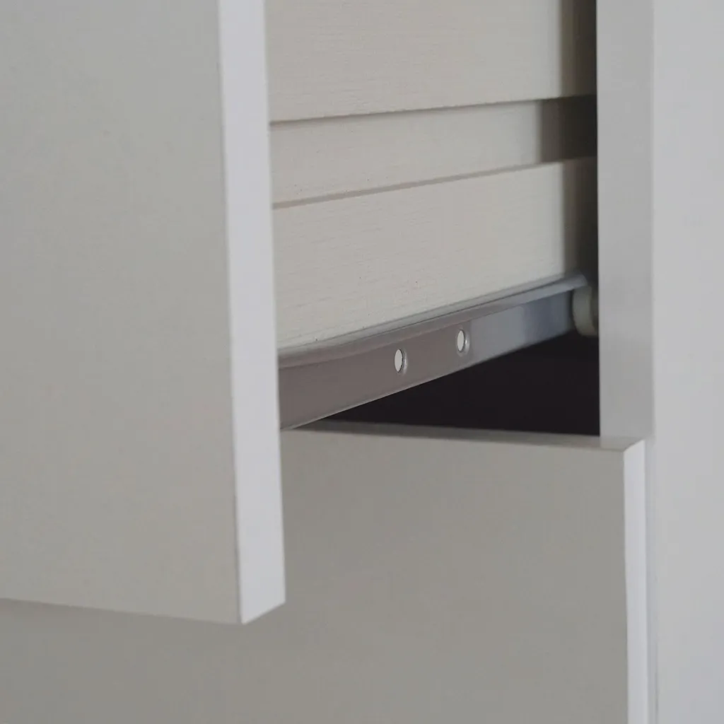 Commode 4 Tiroirs Blanche 78x74cm - Meuble de Rangement Format Compact - 4