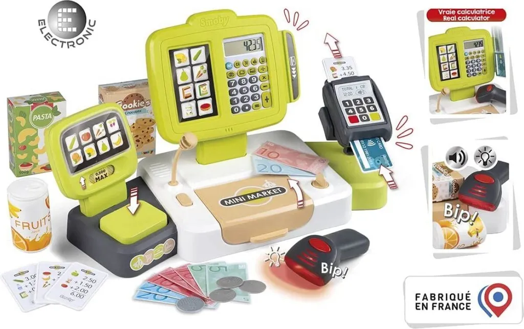 Caisse de Marchande SMOBY Électronique Sonore et Écran LCD - 9
