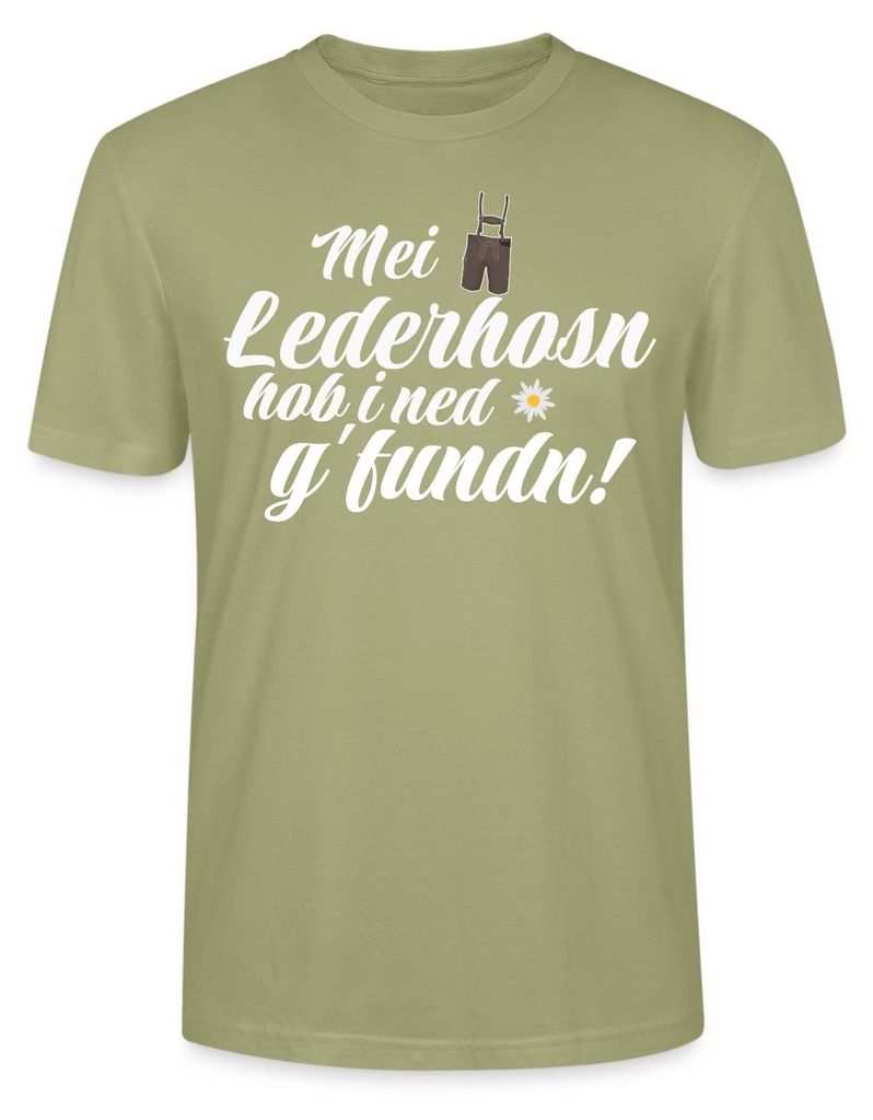 Spreadshirt Bayern Lederhose Ersatz Volksfest Trachtenshirt Uni Bio T-Shirt, M, Nebelgrün