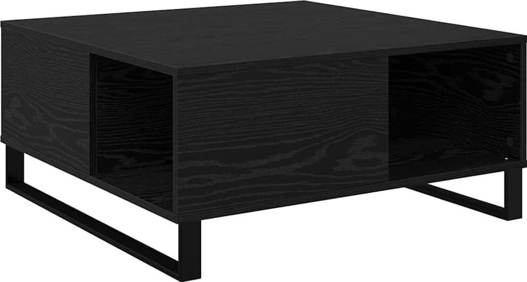 Couchtisch Schwarz Eichen-Optik 80 x 80 x 36,5 cm Holzwerkstoff