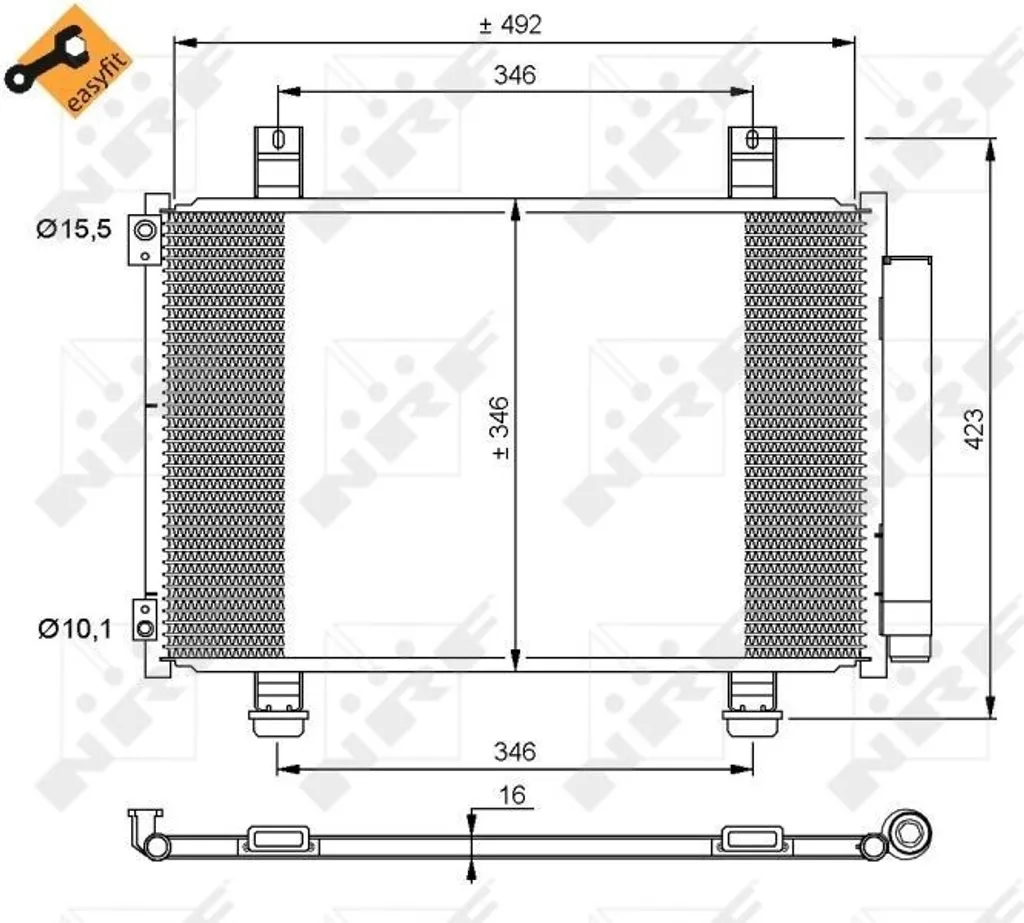 Réparer votre climatisation Agila B avec le condenseur NRF 35854 sécheur