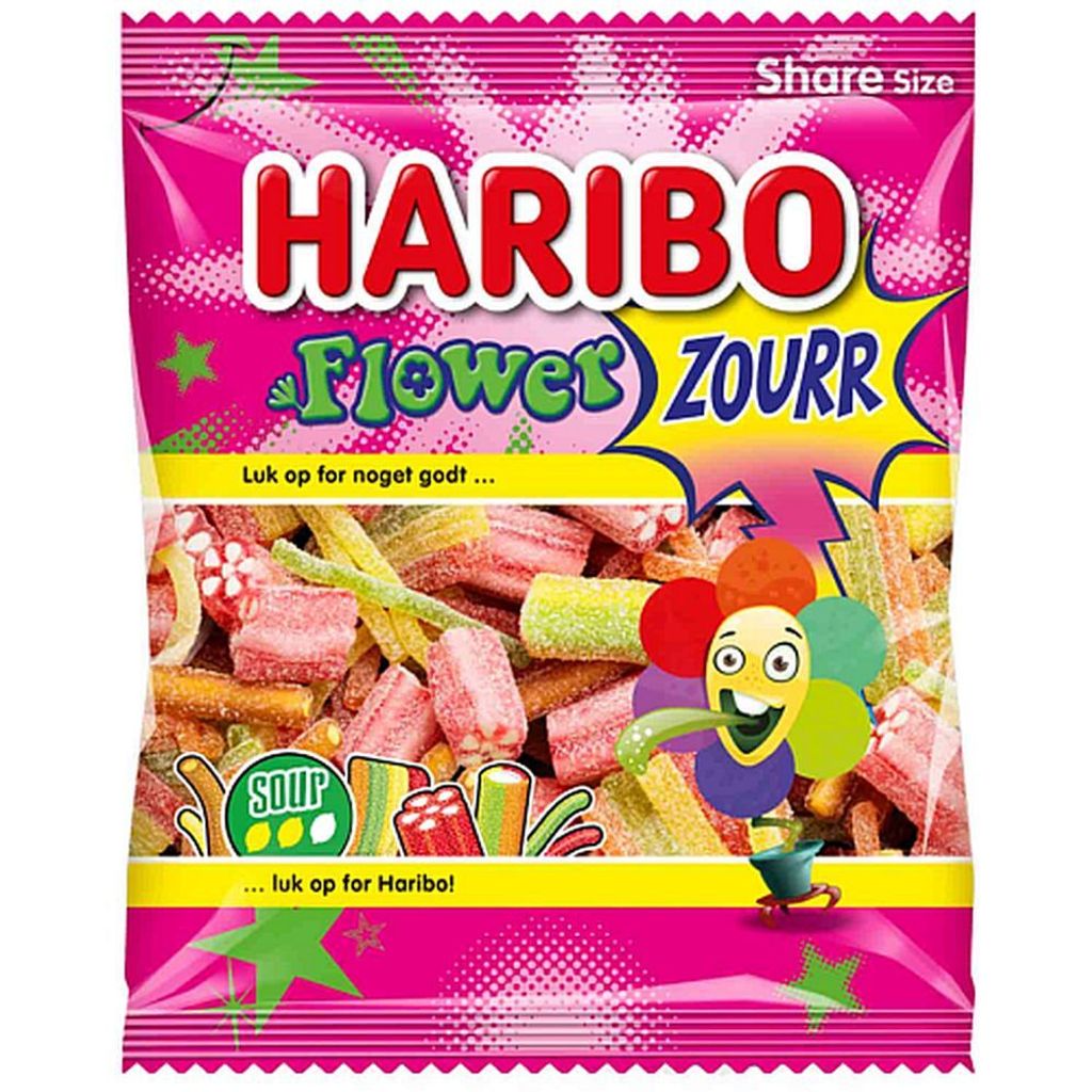 Haribo Flower Zourr Saure Blumen-Fruchtgummi 325g Tüte Produktbild 