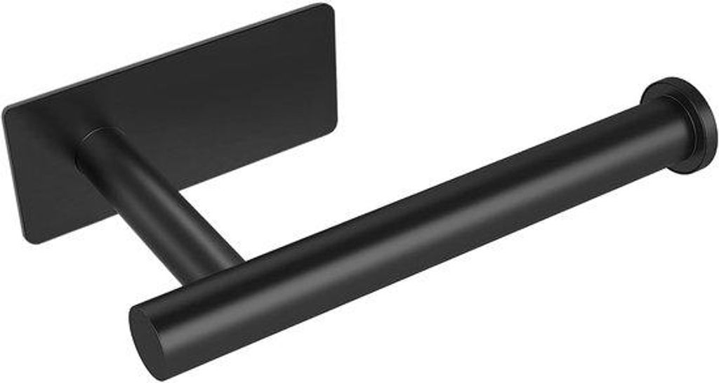 Selbstklebender Toilettenpapierhalter RVS schwarz für Bad und Küche