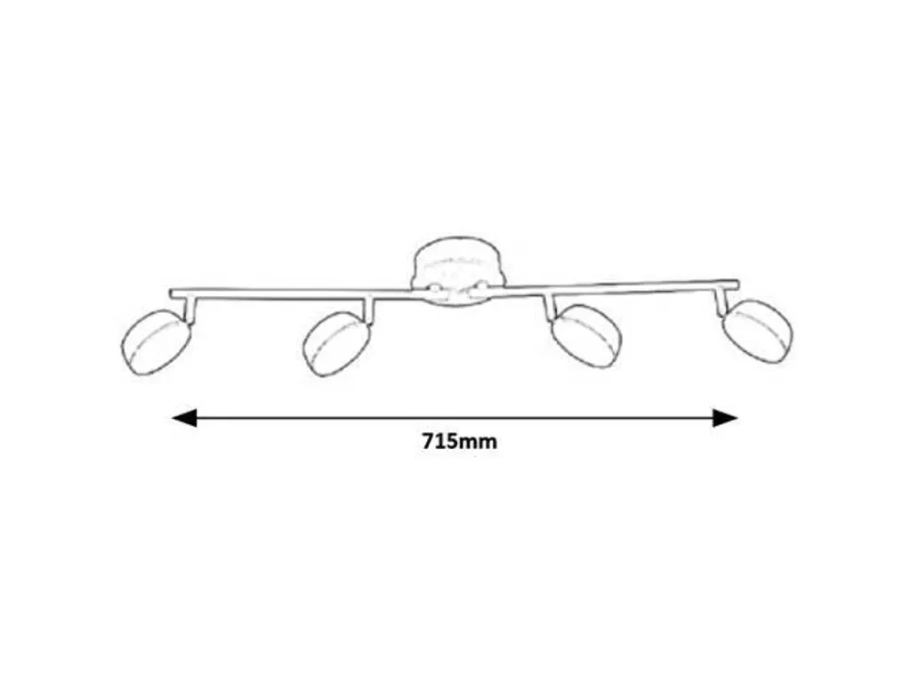 Réglette LED 4 points 16W Hedwig blanc mat télécommandée design moderne - 7
