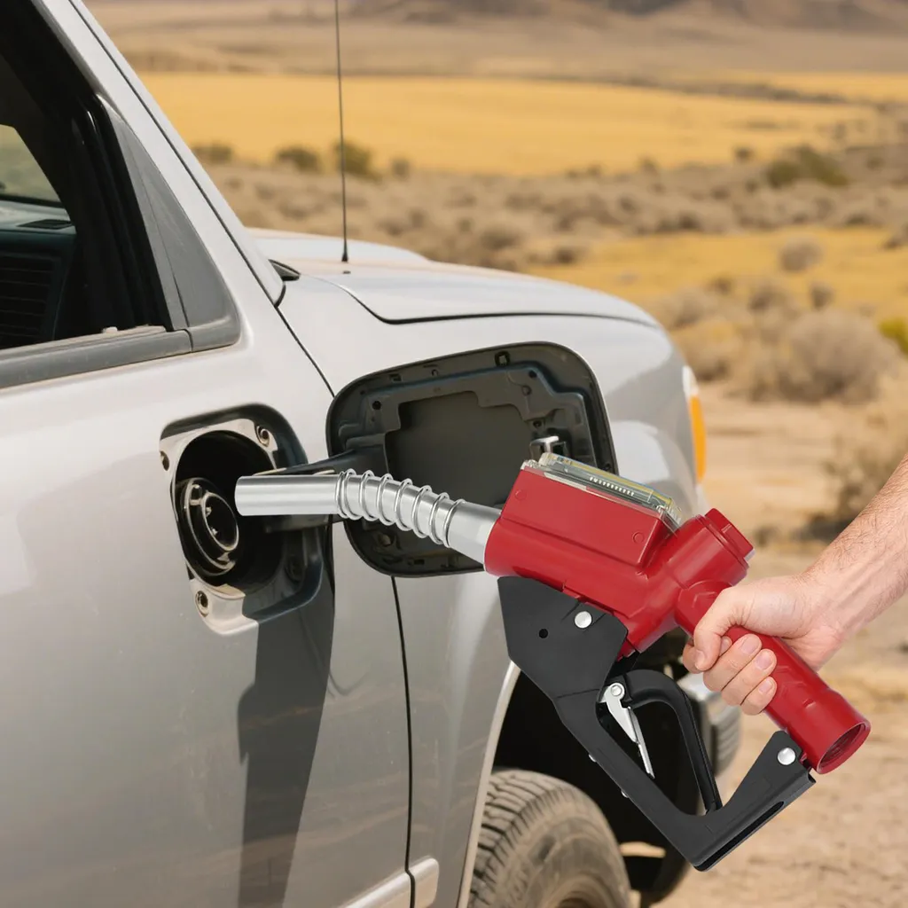 Pistolet de distribution à écran digital rouge pour débit haute capacité