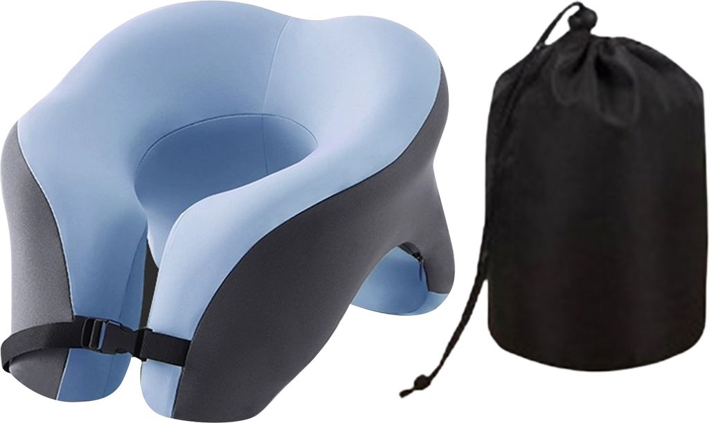 Tragbares Nackenstützkissen für unterwegs mit Aufbewahrungstasche, ergonomisches Design, weich, verschleißfest, leicht zu tragendes Nackenkissen
