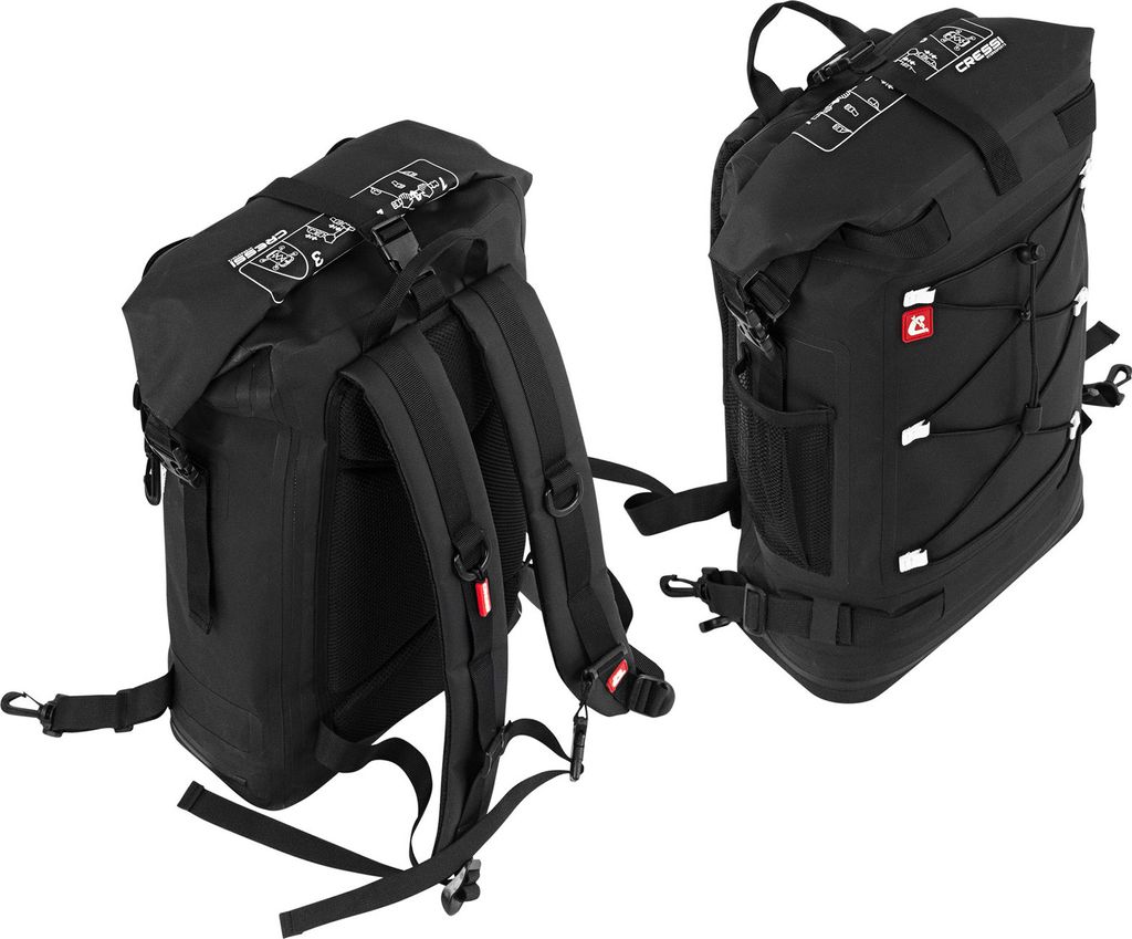 Cressi Spidy Dry Deckpack Black 25 L