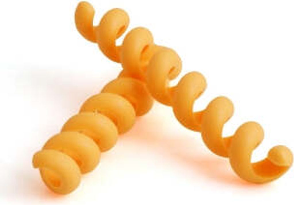 System-S Universal Kabelspirale Kabelschlauch Kabel-Spiralschlauch Kabelbinder 2er Set in Orange