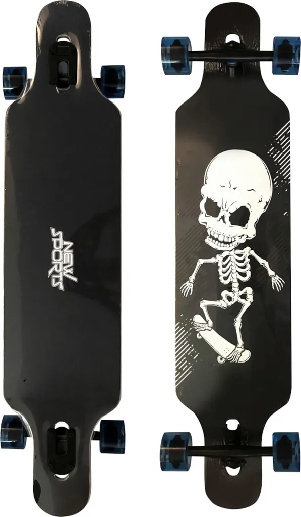 Planche de Longboard Skull 104 cm Idéale pour le Cruising et le Carving