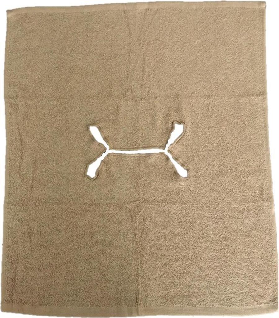 Handtuch mit Nasenschlitz für Massageliege 1 Stück Sand Produktbild 