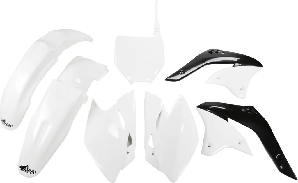 Réparer les Plastiques de Kawasaki KX F 450 2008 - Kit UFO Blanc 7P