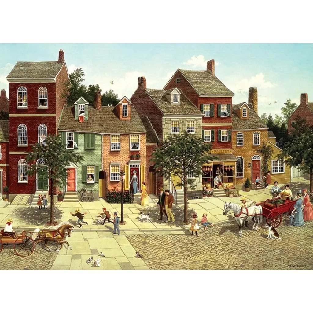 Puzzle 1000 pièces Cobble Hill Coin du carré original pour adultes