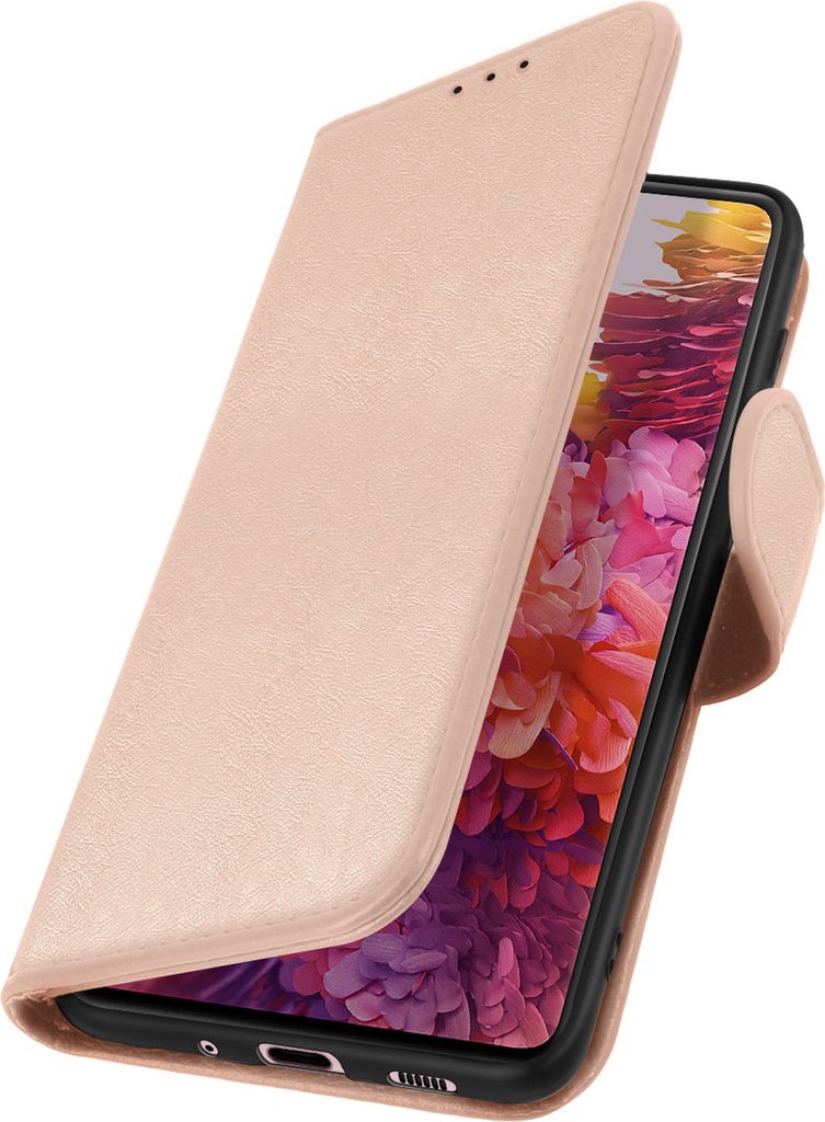 Etui Kunstleder mit Standfunktion für Samsung Galaxy S20 FE - Rosegold