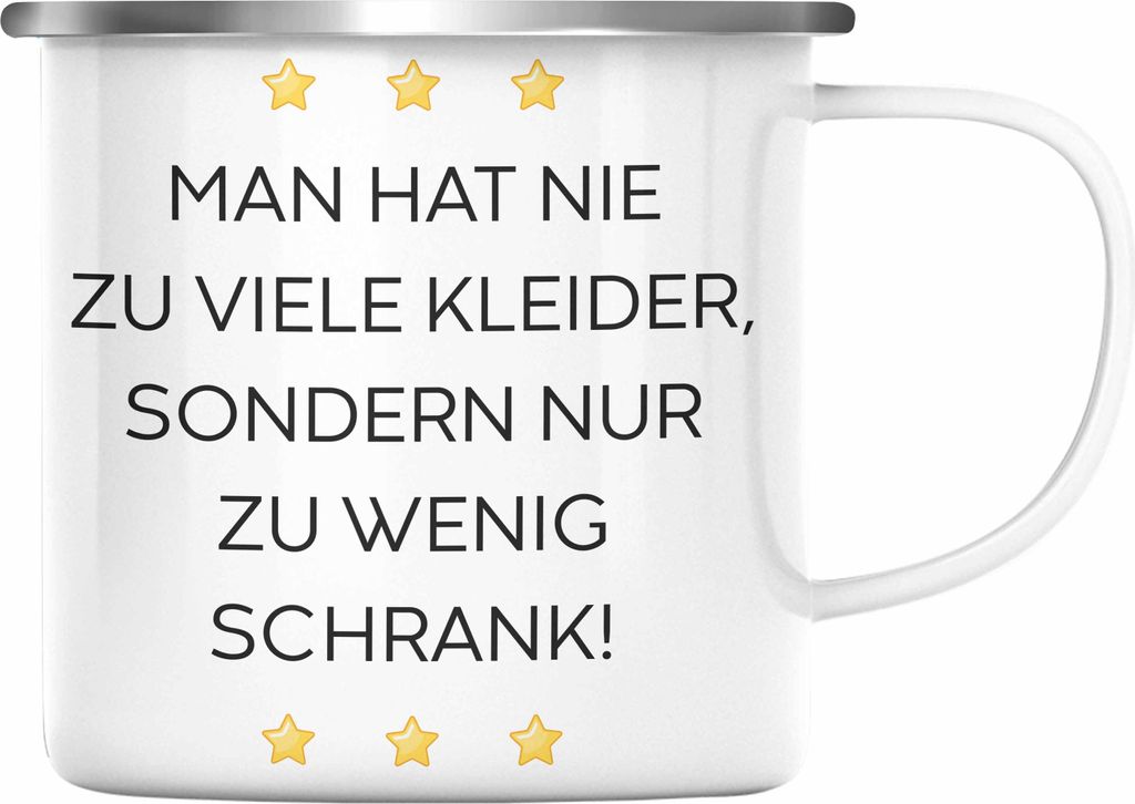 Trendation - Lustige Emaille Tasse mit Spruch für Frauen Männer Arbeit Büro Lustig Emaille Tassen Becher mit Sprüchen Kollegin Geschenk Sarkasm...