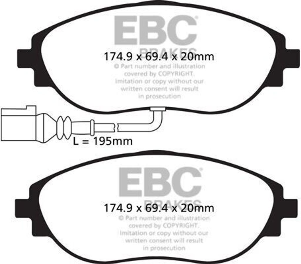 Bremsbelagsatz, Scheibenbremse EBC BRAKES DP42127R
