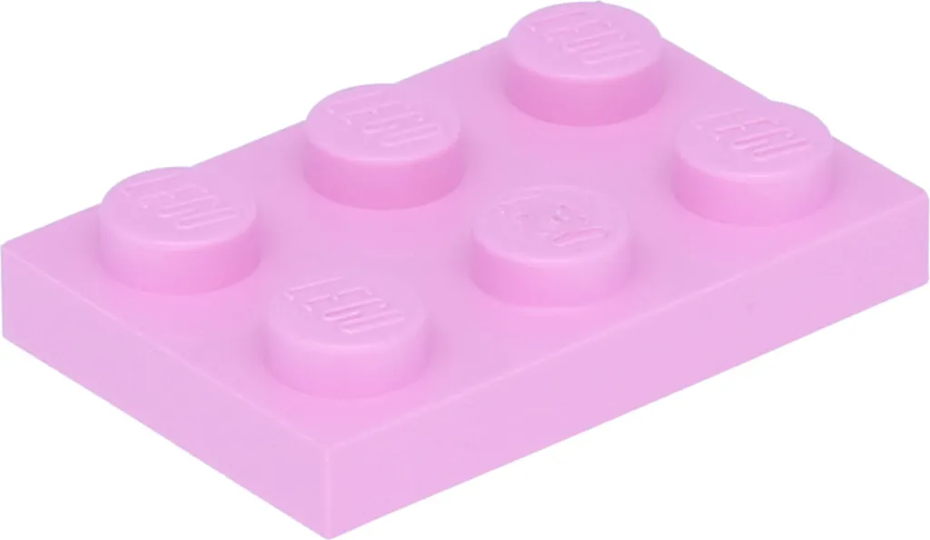 Lego 3021 Plaques 2x3 Rose Clair - Lot de 100 Pièces de Construction