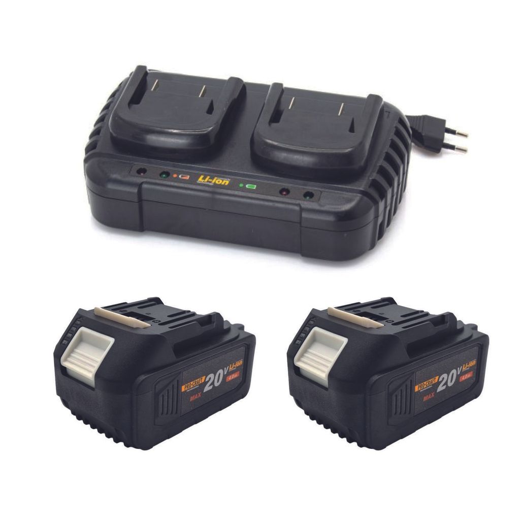 Deux batteries 20V 4Ah Procraft 20/4 et un chargeur pour Image du produit 