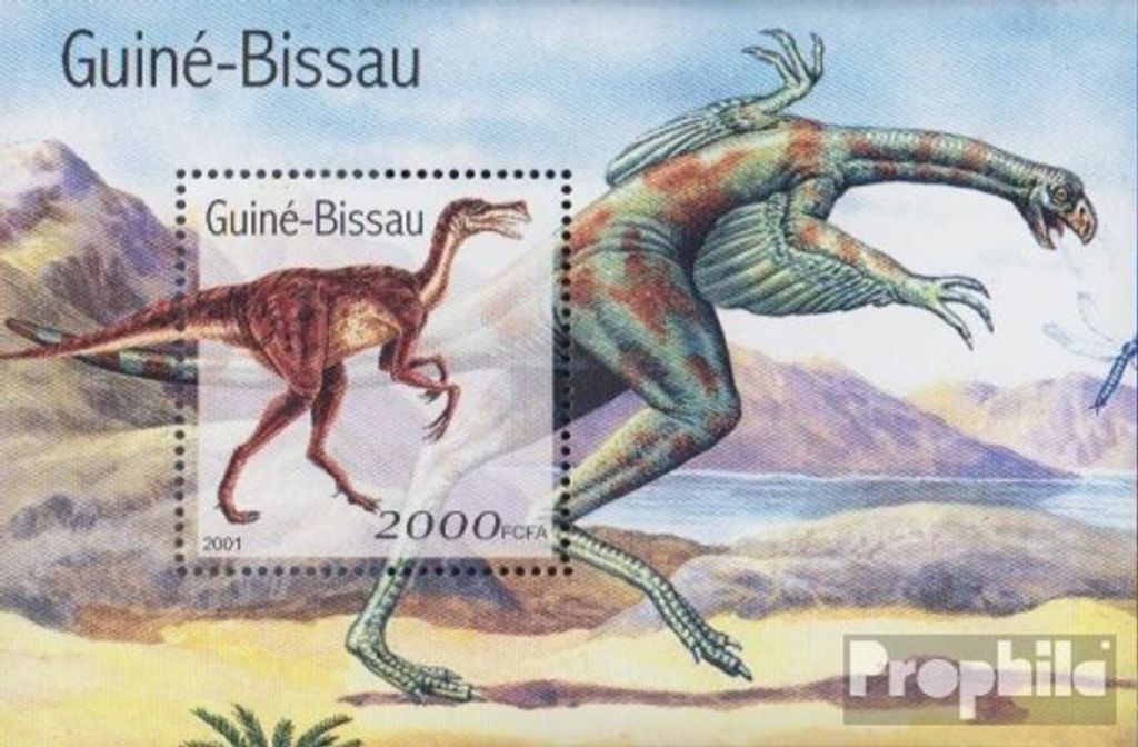 Briefmarken Guinea-Bissau 2001 Mi Block335 postfrisch Prähistorische Tiere