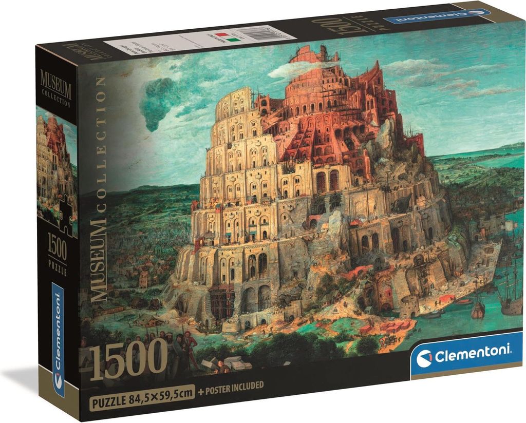 CLE puzzle 1500 CompactMus.TheTowerOfBabel 31738 Image du produit 