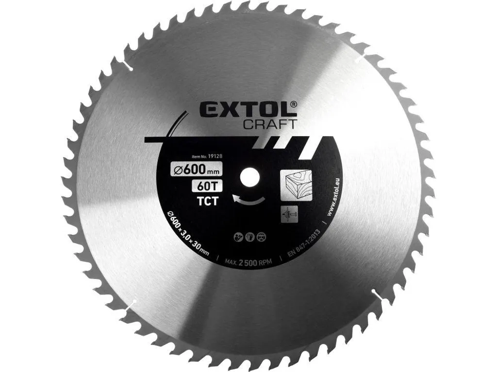 Lame de scie circulaire Extol Craft 19128 avec lames SK 600x3,0x30mm