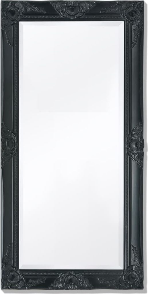 Cloris Designermöbel Wandspiegel im Barock-Stil 100x50 cm Schwarz 2024 Neu