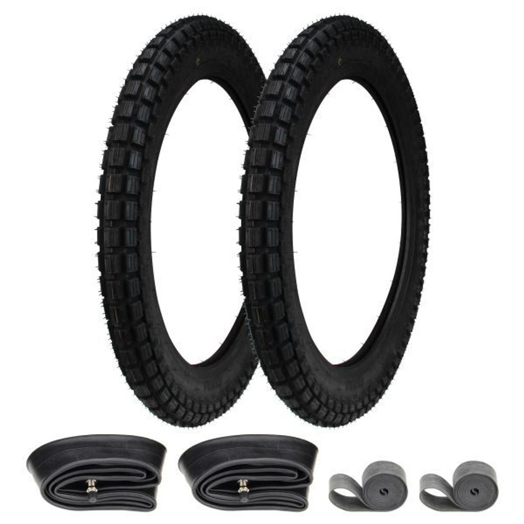 2x Kenda K252 Reifen 2.75-17 41P TT + Schlauch + Felgenband – Passend für Moped, Roller & Leichtkraftrad