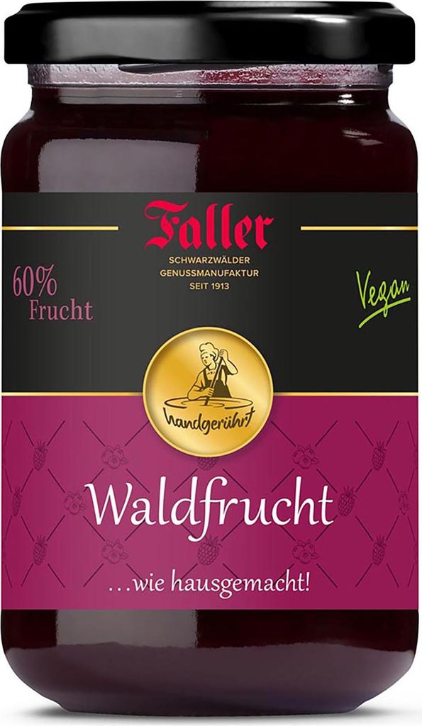 Faller Waldfrucht-Konfitüre: Schwarzwälder Genuss, 60% Produktbild 