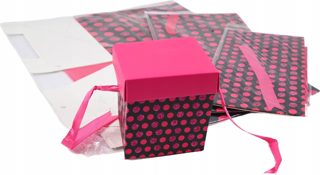 Geschenkboxen Set 4tlg Quadratisch - Dekorative Kartons mit Deckel - Präsentbox Stapelbar