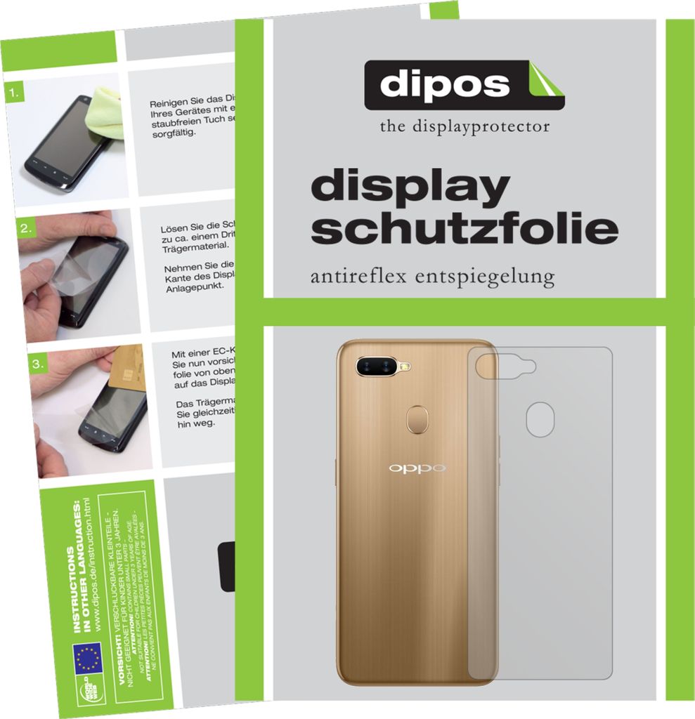 6x Schutzfolie für Oppo AX7 Rückseite matt Displayschutzfolie Folie Display Schutz dipos
