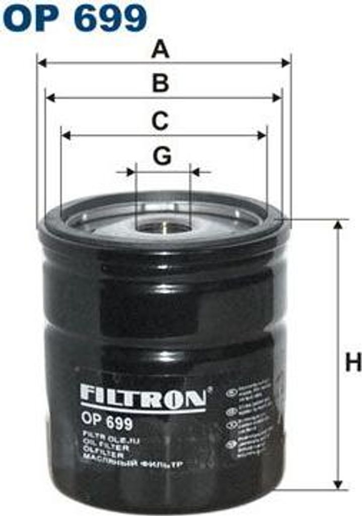 FILTRON OP 699 Ölfilter OE 25170842 kompatibel mit Camaro, Beretta