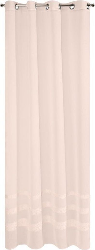 Gardine EFIL rosa 140x250 cm Ösen Ösenvorhang