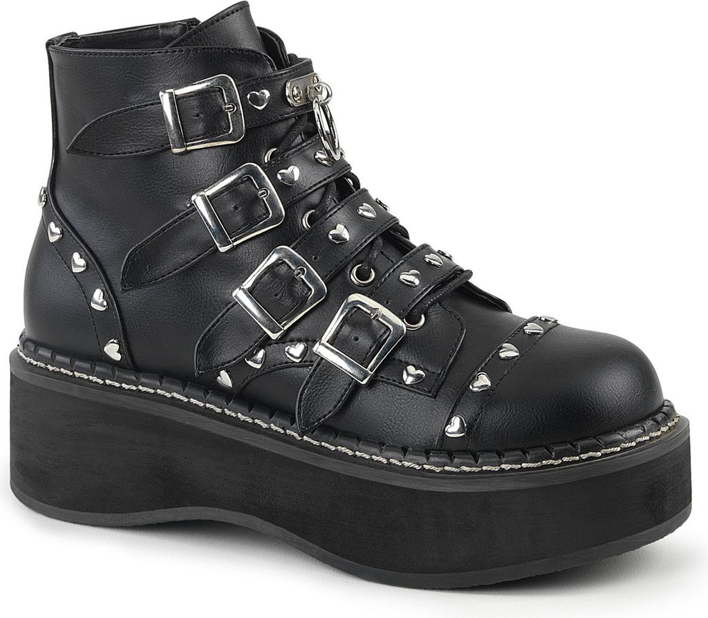 Botki damskie EMILY-315 by DemoniaCult, Czarny , EU 39, US Zdjęcie produktu 