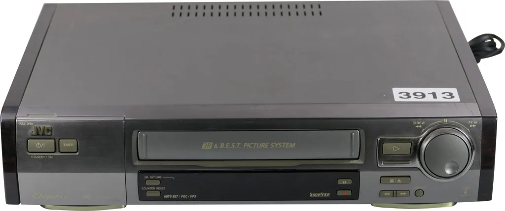 Magnétoscope VHS JVC HR-E249E avec tête de lecture longue durée et péritel