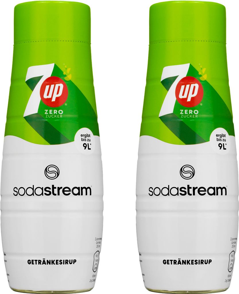 SodaStream Sirup 7UP Free 2x440ml ohne Zucker Konzentratsirup Zero Kcal