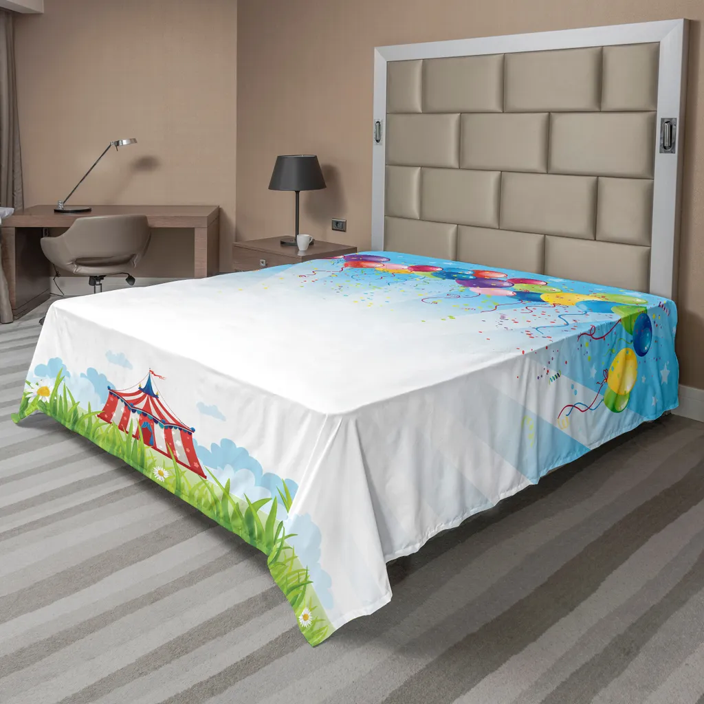 Drap de lit Cirque doux et confortable 260x228 cm Motif Prairie Fleurie