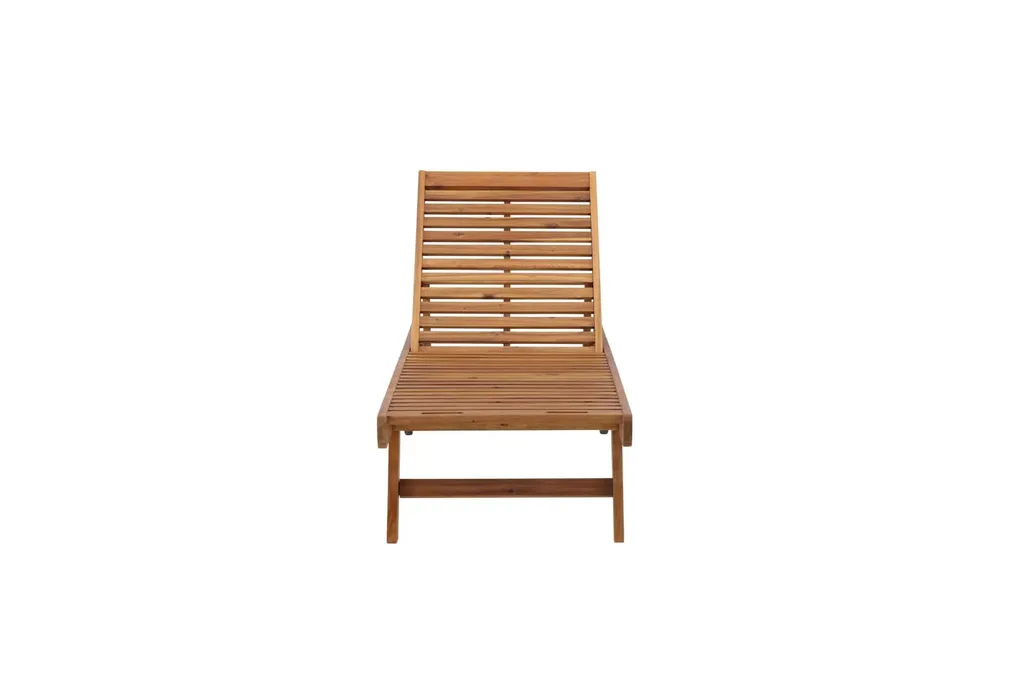 Chaise longue Luzon au design naturel avec dossier réglable et confort