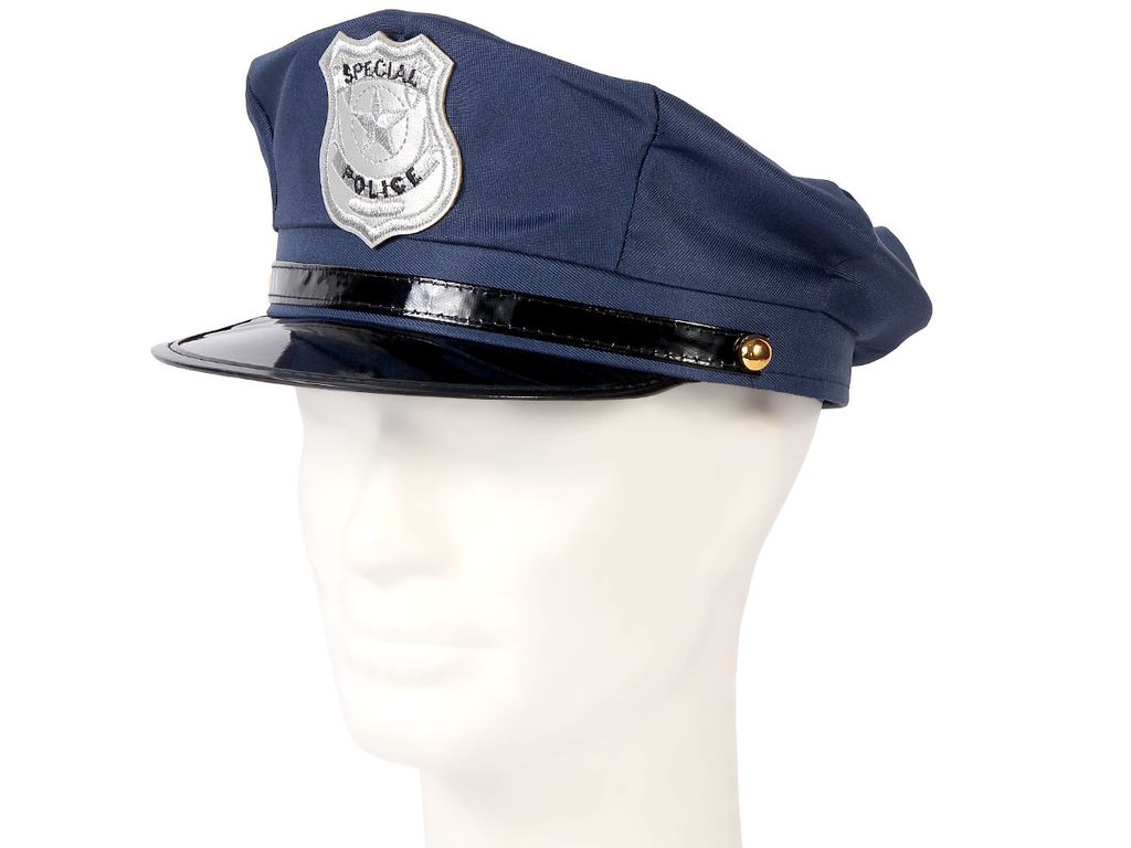 Karneval Polizei-Hut Polizei-Mütze Cop Kostüm Party Polizeimarke #719 Brille 