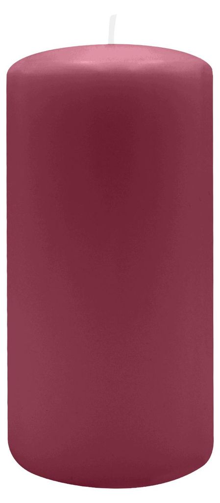 Flachkopf-Stumpenkerzen Bordeaux 200 x Ø 100 mm, 4 Stück