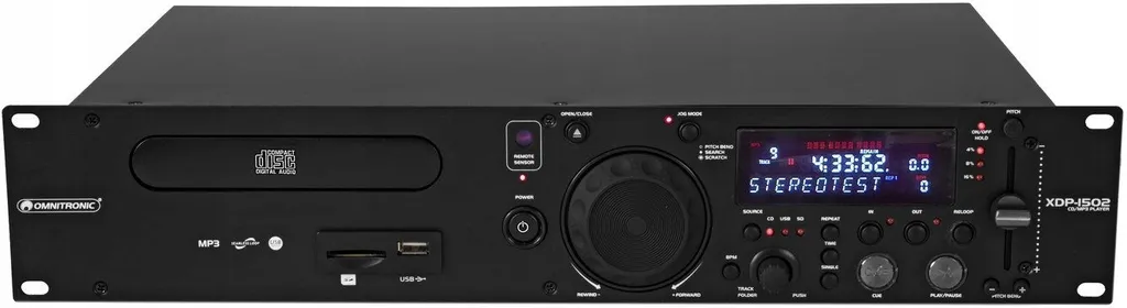 Lecteur multimédia Omnitronic XDP-1502 pour lire CD, USB et SD