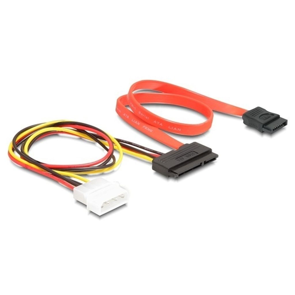 Delock SATA All-in-One cable - SATA-Kabel - Serial ATA 150/300 - interne Stromversorgung, 4-polig, SATA zu SATA Combo (W) - 50 cm