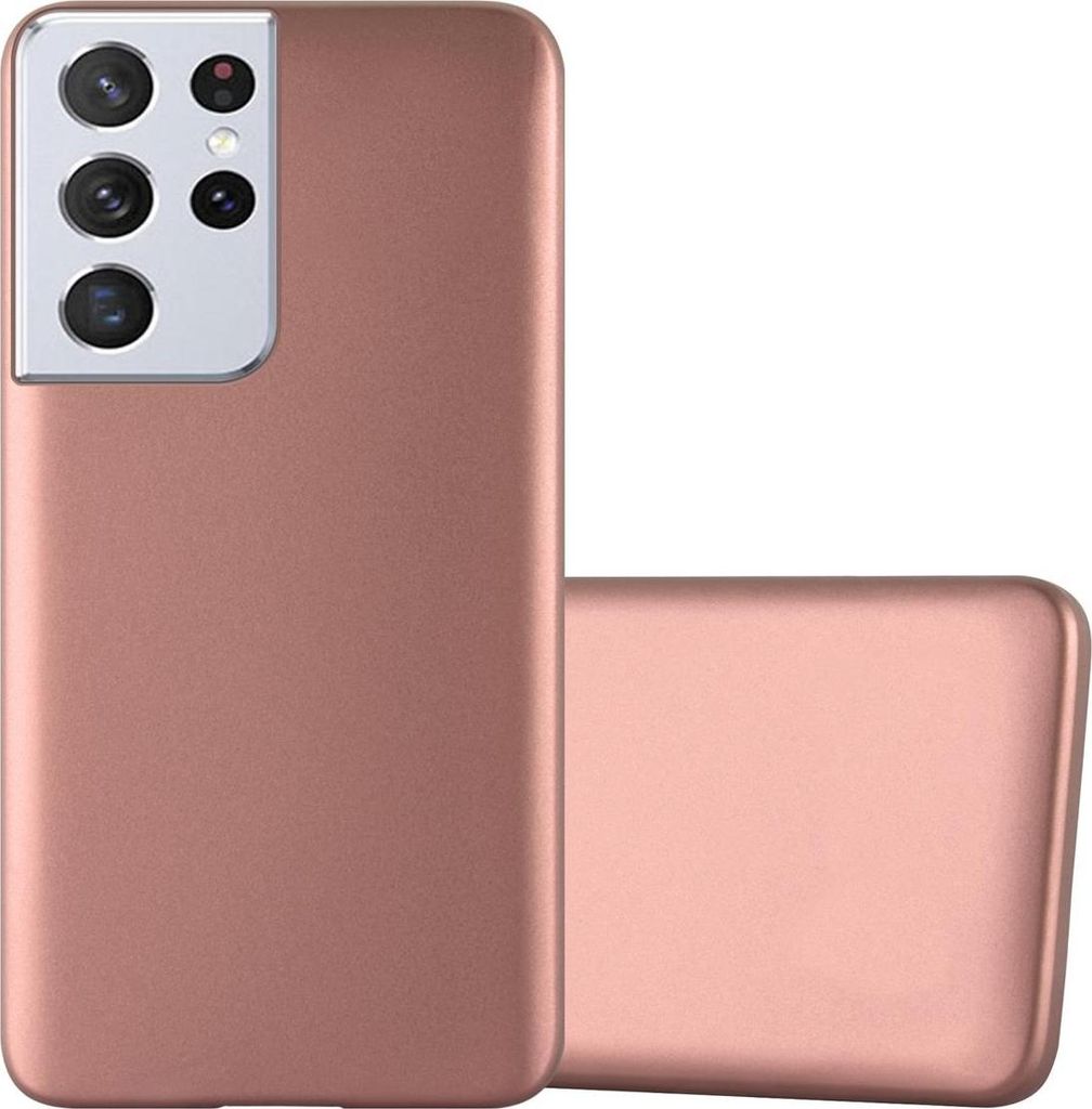 Cadorabo Schutzhülle für Samsung Galaxy S21 ULTRA Hülle in Rosa Handyhülle TPU Silikon Etui Cover Case