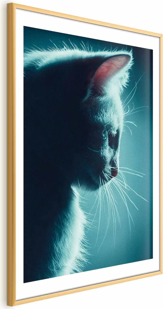 Poster Night Tramp 40x60 cm con Cornice Dorata Elegante per Arredo Casa