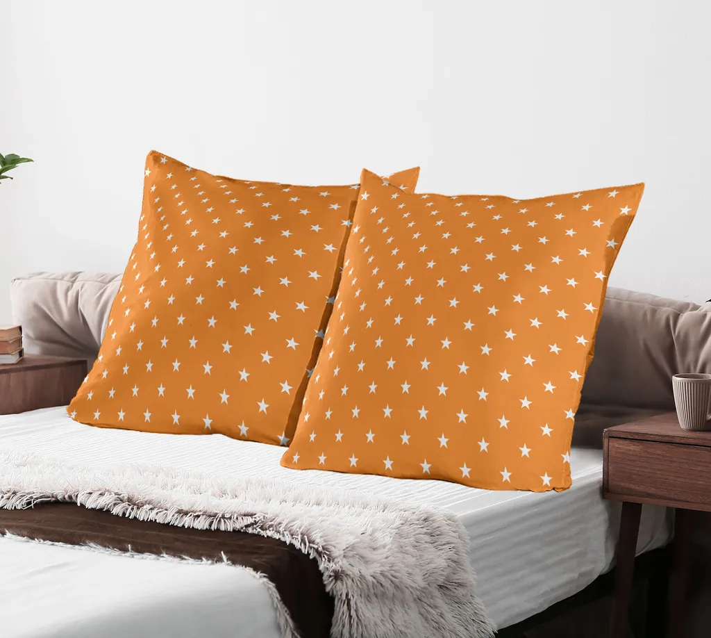 Fodera Cuscino Quadrata ABAKUHAUS 45x45 Cm, Design Tramonto Arancione Con Palme, Multicolore, In Poliestere