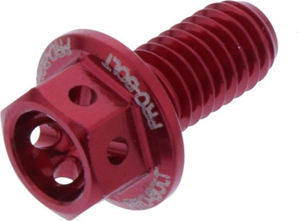 Schraube JMP 6 Kant Bolt M6x1,00mm 12mm Aluminium Racing rot