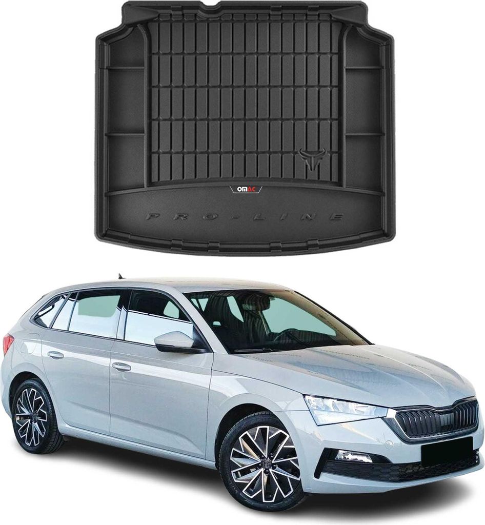 OMAC Gummi Kofferraumwanne für Skoda Scala 2019-2025 TPE Laderaumwanne Schwarz