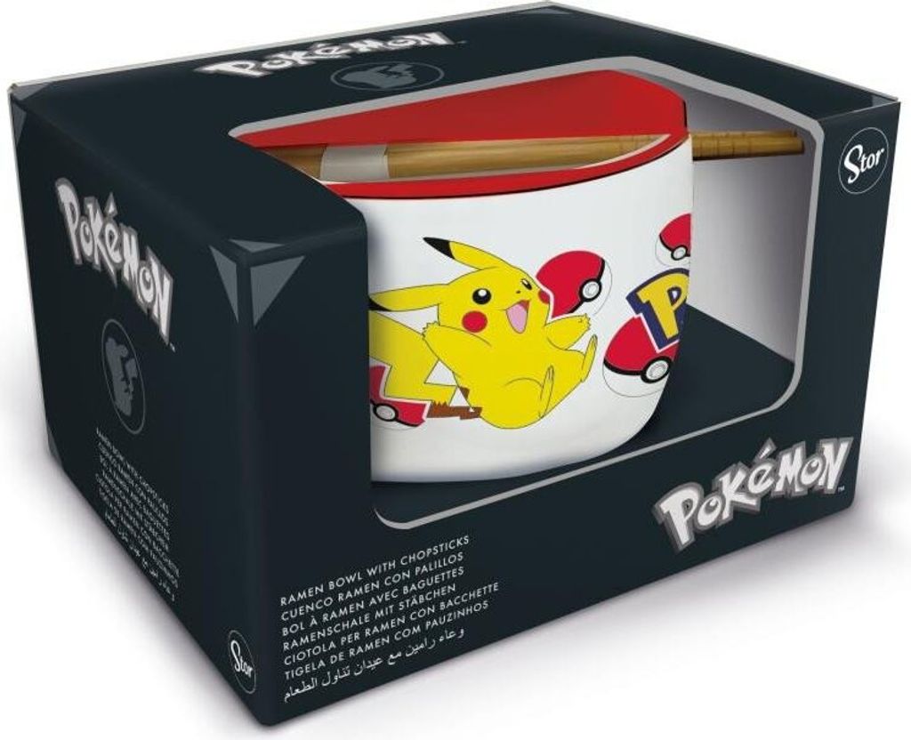 Bol à ramen Pokémon avec baguettes Face Image du produit 